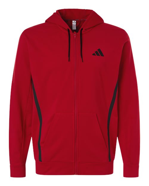 Adidas Men's Game &amp; Go Fleece Full-Zip Hooded Sweatshirt AT208