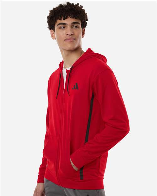 Adidas Men's Game &amp; Go Fleece Full-Zip Hooded Sweatshirt AT208