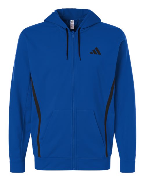 Adidas Men's Game &amp; Go Fleece Full-Zip Hooded Sweatshirt AT208