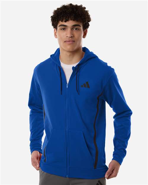 Adidas Men's Game &amp; Go Fleece Full-Zip Hooded Sweatshirt AT208