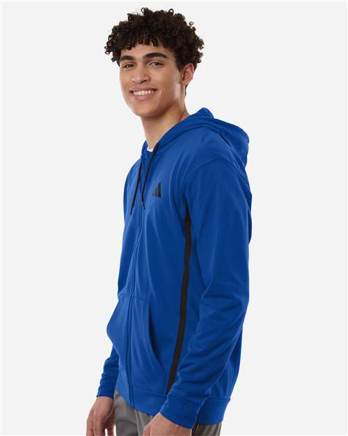 Adidas Men's Game &amp; Go Fleece Full-Zip Hooded Sweatshirt AT208
