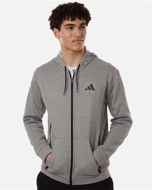 Adidas Men's Game &amp; Go Fleece Full-Zip Hooded Sweatshirt AT208