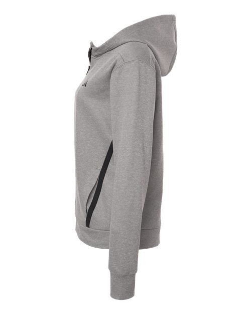 Adidas Women's Game &amp; Go Fleece Full-Zip Hooded Sweatshirt AT209