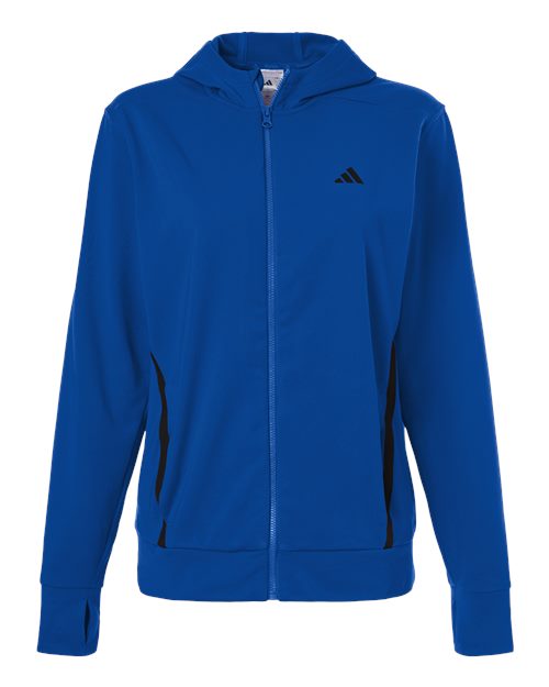 Adidas Women's Game &amp; Go Fleece Full-Zip Hooded Sweatshirt AT209