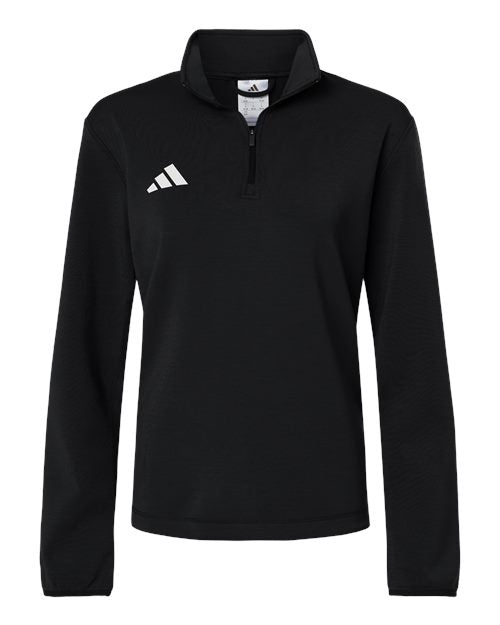 Adidas Women's 3-Stripes Quarter-Zip Pullover AT401