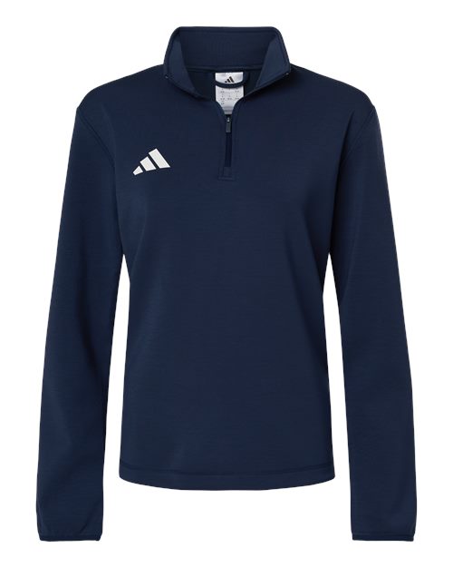 Adidas Women's 3-Stripes Quarter-Zip Pullover AT401