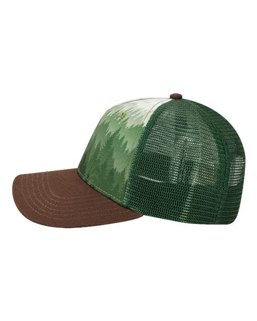 LOCALE Printed Five-Panel Trucker Cap 5PTKR