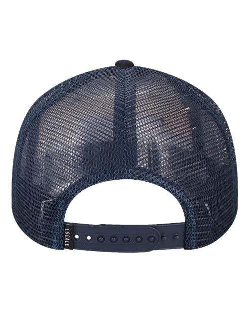 LOCALE Printed Five-Panel Trucker Cap 5PTKR