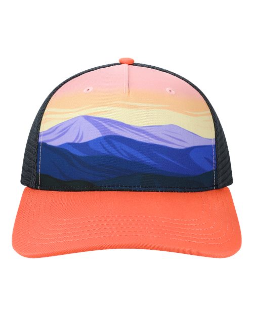 LOCALE Printed Five-Panel Trucker Cap 5PTKR