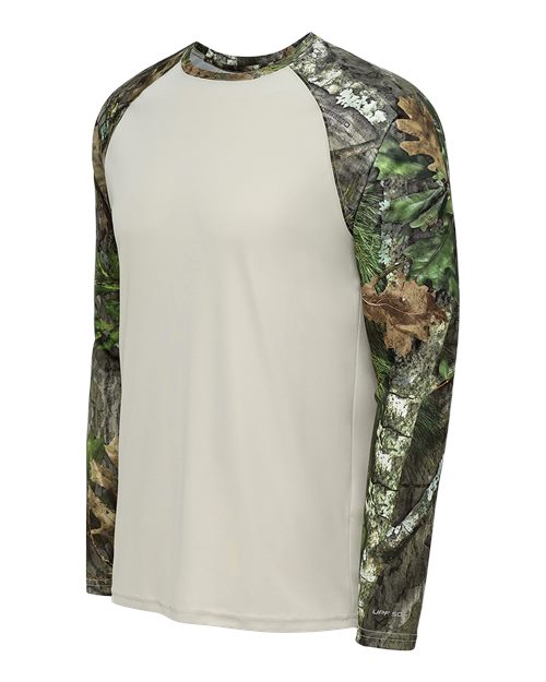Paragon Men's Jackson Mossy Oak Colorblocked Long Sleeve T-Shirt 236