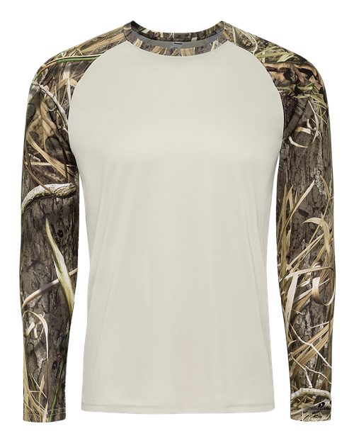 Paragon Men's Jackson Mossy Oak Colorblocked Long Sleeve T-Shirt 236