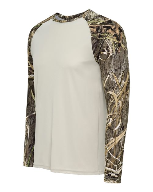 Paragon Men's Jackson Mossy Oak Colorblocked Long Sleeve T-Shirt 236