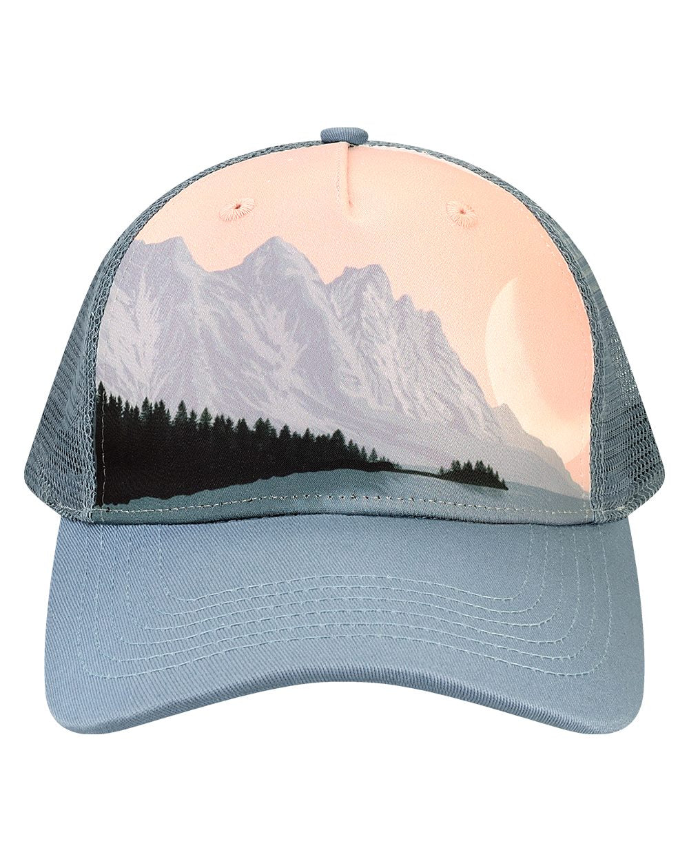 LOCALE Printed Five-Panel Trucker Cap 5PTKR