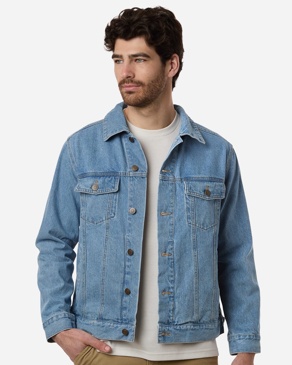 Harriton Unisex Cooper Denim Jacket M75