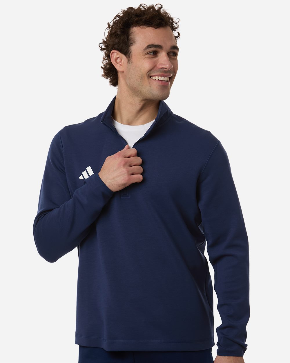 Adidas Men's 3-Stripes Quarter-Zip Pullover AT400
