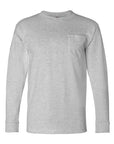 Bayside Unisex USA-Made Long Sleeve Pocket T-Shirt 8100