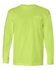 Bayside Unisex USA-Made Long Sleeve Pocket T-Shirt 8100