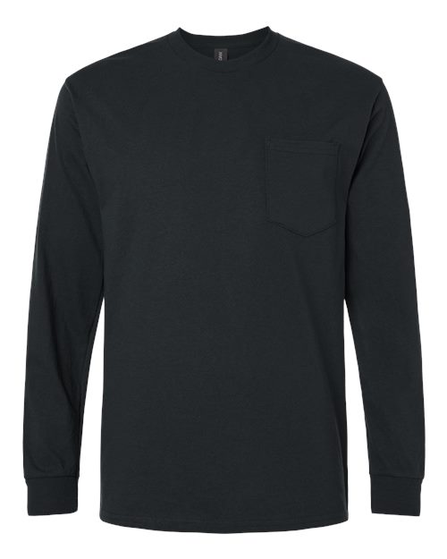 Gildan Unisex Ultra Cotton® Long Sleeve Pocket T-Shirt 2410