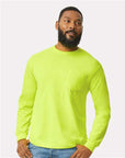 Gildan Unisex Ultra Cotton® Long Sleeve Pocket T-Shirt 2410