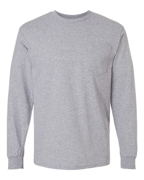 Gildan Unisex Ultra Cotton® Long Sleeve Pocket T-Shirt 2410