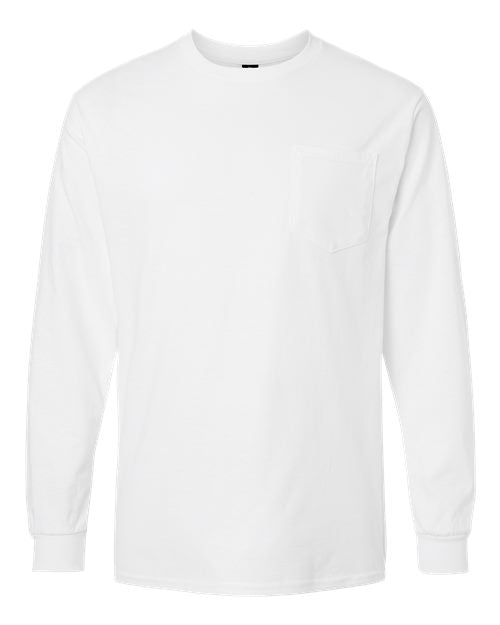 Gildan Unisex Ultra Cotton® Long Sleeve Pocket T-Shirt 2410