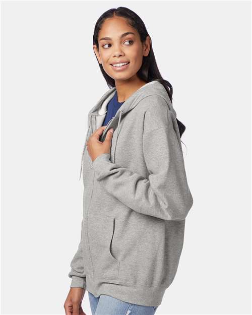 Hanes Unisex EcoSmart® Full-Zip Hooded Sweatshirt P180