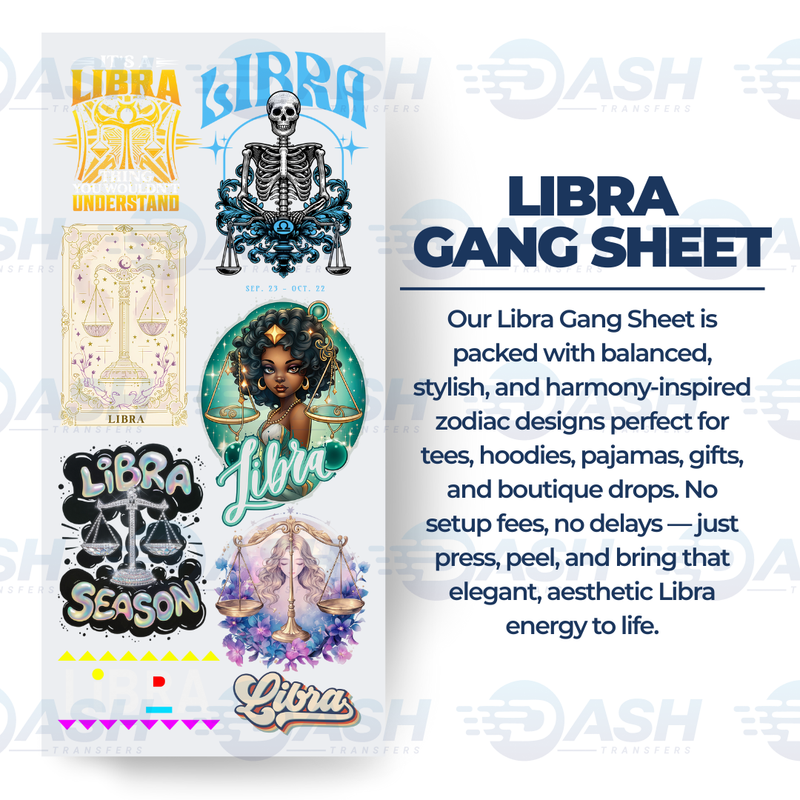 22x48 Inches Libra Zodiac Gang sheet