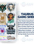 22x48 Inches Taurus Zodiac Gang sheet