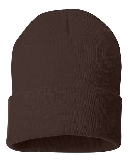 Sportsman 12" Solid Cuffed Beanie SP12