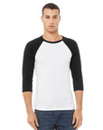 BELLA + CANVAS Unisex Three-Quarter Sleeve Baseball Tee 3200