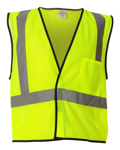 Kishigo Unisex Economy Single Pocket Hook-and-Loop Mesh Vest 1193-1194