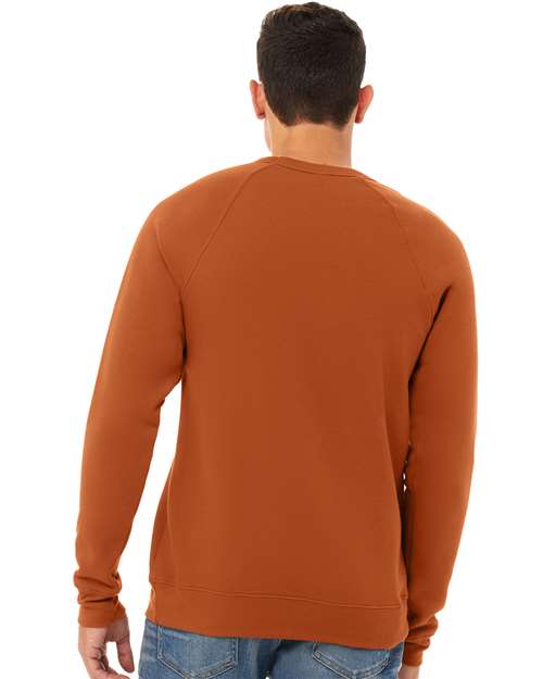 BELLA + CANVAS Unisex Sponge Fleece Raglan Crewneck Sweatshirt 3901
