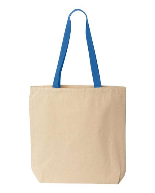 Liberty Bags Natural Tote with Contrast-Color Handles 8868