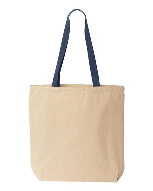 Liberty Bags Natural Tote with Contrast-Color Handles 8868