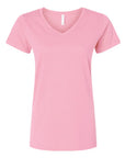 LAT Women's Fine Jersey V-Neck Tee 3507