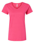 LAT Women's Fine Jersey V-Neck Tee 3507
