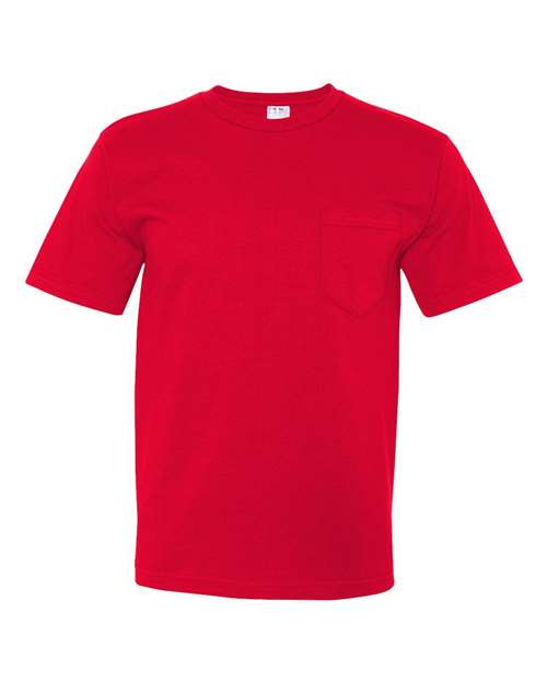 Bayside Unisex USA-Made Midweight Pocket T-Shirt 5070