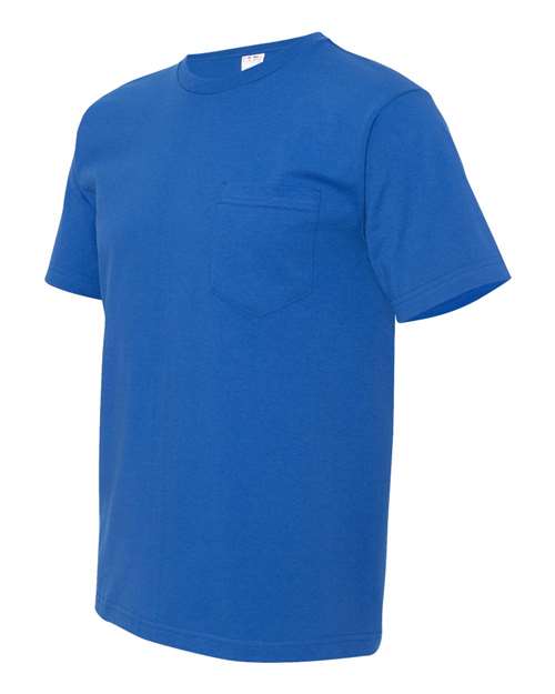 Bayside Unisex USA-Made Midweight Pocket T-Shirt 5070