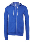 BELLA + CANVAS Unisex Sponge Fleece Full-Zip Hoodie Sweatshirt 3739