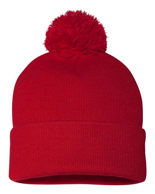 Sportsman 12" Pom-Pom Cuffed Beanie SP15