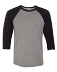 BELLA + CANVAS Unisex Three-Quarter Sleeve Baseball Tee 3200