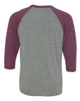 BELLA + CANVAS Unisex Three-Quarter Sleeve Baseball Tee 3200