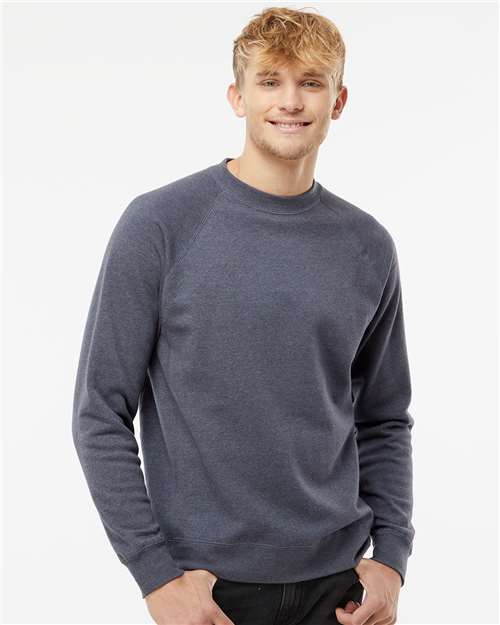 Independent Trading Co. Unisex Special Blend Raglan Crewneck Sweatshirt PRM30SBC