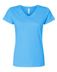LAT Women's Fine Jersey V-Neck Tee 3507