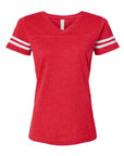 LAT Women's Football V-Neck Fine Jersey Tee 3537