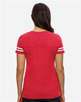 LAT Women's Football V-Neck Fine Jersey Tee 3537