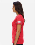 LAT Women's Football V-Neck Fine Jersey Tee 3537