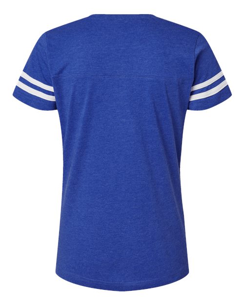 LAT Women's Football V-Neck Fine Jersey Tee 3537