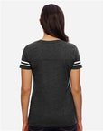 LAT Women's Football V-Neck Fine Jersey Tee 3537