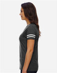 LAT Women's Football V-Neck Fine Jersey Tee 3537